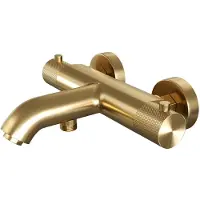 Brauer Gold Carving thermostatische badkraan PVD goud geborsteld