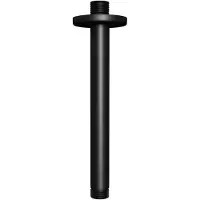 Brauer Black Edition thermostatische inbouw regendouche SET 07 met 20 cm douchekop en rechte muurarm en 3-standen handdouche en doucheslang en wandaansluitbocht mat zwart