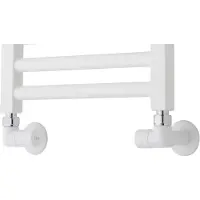 TVS Radiator aansluitset valves 150 mat wit
