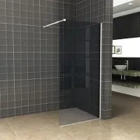 Boss & Wessing Bws inloopdouche pro line rookglas 120x200 nano coating mat wit profiel en stabilisatiestang