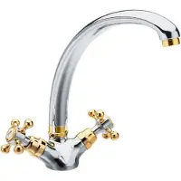 Hak Sapho ANTEA keukenkraan, hoogte 265 mm, chroom/goud