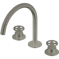 Hotbath Cobber @Work CW033 wastafelkraan 3-gats geborsteld nikkel