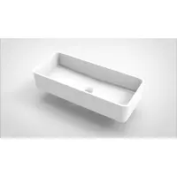 Arcqua Opbouw waskom case rechthoek 60x26 cm glans wit