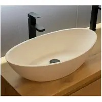 Casajoy Waskom 61.5x34x16cm Iris Solid Surface Mat Wit