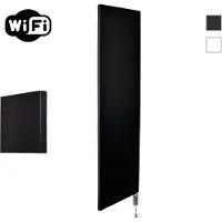 Sanicare Radiator denso met wifi 180x40 cm mat zwart met thermostaat chroom rechtsonder