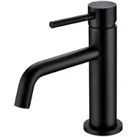 Van Marcke GO Wastafelkraan cocoon black met click waste mat zwart