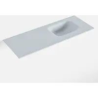 Mondiaz LEX Clay solid surface inleg wastafel voor toiletmeubel 80cm. Positie wasbak rechts
