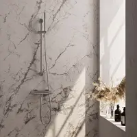 Brauer Douchekraan opbouw carving met glijstang geborsteld rvs