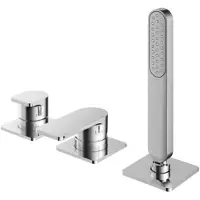 Hotbath Gal GL075 badrandcombinatie met staafhanddouche en 2-weg omstel chroom