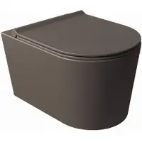 Salenzi Wandcloset civita 50x35x36.5 cm keramiek rimless mat donkerbruin
