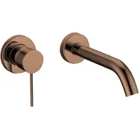 Best design Inbouw Wandmengkraan Dijon Decorata Uitlaat 20cm Met Hendel PVD Glans Brons