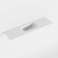 Mondiaz EDEN Talc solid surface inleg wastafel voor toiletmeubel 80cm. Positie wasbak midden