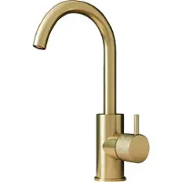 Hotbath Wastafelmengkraan cobberxmet draaibare uitloop 27.8 cm geborsteld messing pvd