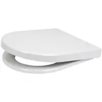 Plieger Milano/Plus-Compact Toiletzitting - D-Vorm WC Bril - Duroplast - Wit - Met Deksel - Softclose - Quick Release - RVS Bevestiging - Geschikt voor Villeroy & boch O.Novo