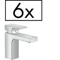 Hansgrohe Wastafelmengkraan vernis shape eengreeps 100 zinc met trekwaste 6 stuks chroom