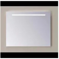 Sanicare Spiegel q-mirrors 120x60 cm pp-geslepen vierkant met aan de bovenkant led warm white incl. Ophangmateriaal zonder schakelaar