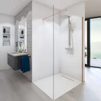 Boss & Wessing Bws inloopdouche pro line helder glas 70x200 geborsteld brons koper profiel en stang