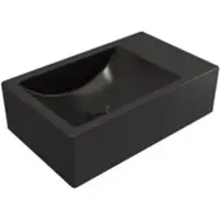 Plieger Houston fontein m. bak links zonder kraangat 37x23cm mat zwart