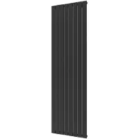 Plieger Designradiator Cavallino Retto Enkel 1332 Watt Middenaansluiting 200x60,2 cm Black Graphite