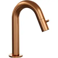 Brauer Copper Edition opbouw fonteinkraan met gebogen uitloop koper geborsteld PVD