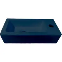 Best design Fontein morrano 37x18x9 cm rechts mat donkerblauw