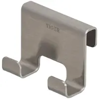 Tiger Caddy - Douchehaak - Glaspaneel dikte 6-8 mm - 3,5 x 7 x 5 cm - RVS geborsteld