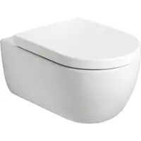 Plieger Kansas randloos toilet met softclose & quick release zitting wit mat