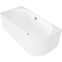 Polysan Astra L Monolith Asymmetrisch bad 160x75x60cm, wit