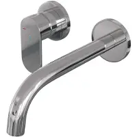 Brauer Chrome Edition inbouw wastafelmengkraan met gebogen uitloop en rozetten model C2 chroom
