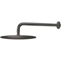 Qisani Hoofddouche flow met wanddouchearm ø 25 cm geborsteld gun metal