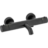 Plieger Badkraan thermostatisch napoli met omstel hoh 15 cm cool body zwart