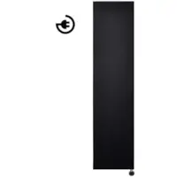 Sanicare Denso elektrische radiator 40x180cm zwart mat met thermostaat zwart linksonder