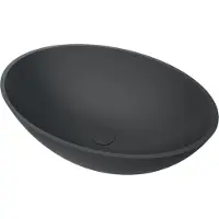 Boss & Wessing Waskom bws prince cast marble 49x34 cm ovaal mat antraciet