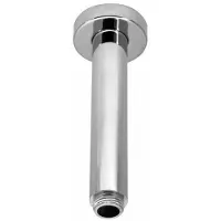Hotbath Mate M452 Plafondbuis Rond 15cm - Geborsteld Nikkel - Messing - Kranen, Douchekranen, Hoofddouche Houders - 8719638614337 - Kranen, Douchekranen, Hoofddouche houders