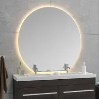Boss & Wessing Badkamerspiegel bws mark rond met led dimbaar en spiegelverwarming 120x112x0,3 cm