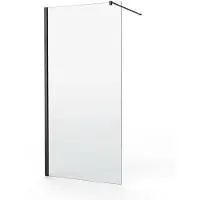Van Marcke GO Inloopdouche linard 140x200 cm 8 mm easyclean profielloos zwart