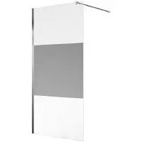 Van Marcke GO Inloopdouche miage 140x200 cm 8 mm middenband easyclean chroom