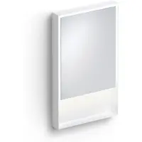 Clou look at me spiegel 2700k led-verlichting ip44 omlijsting in mat wit 50x8x80 cm