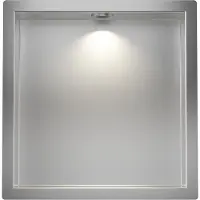 Wiesbaden Inbouwnis Demis 30x30x7cm Met Led RVS