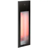 Sunshower Zwart Pure inbouw infraroodlamp 62x20x10cm