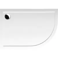 Sapho Douchebak gegoten marmer rena 100x80x4 cm kwartrond links wit