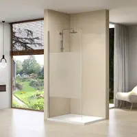 Van Rijn Inloopdouche st01 met middenband 30x200 cm 8 mm chroom