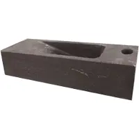 Sanilux Fontein slim hardsteen 45x17x10 cm rechthoek met kraangat rechts