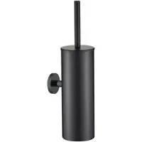 Plieger Vigo toiletborstel met deksel mat zwart