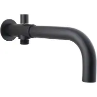 Boss & Wessing Baduitloop bws inbouw rond met omstel 24 cm mat zwart