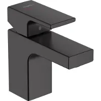Hansgrohe Wastafelmengkraan Vernis Shape Eengreeps 70 CoolStart Zinc Met Trekwaste Mat Zwart