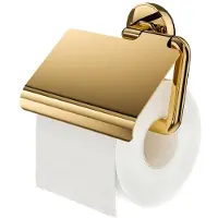 Tiger wc rolhouder Cooper zonder klep - goud gepolijst RVS - 61 mm - 232 mm