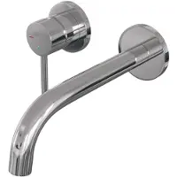 Brauer Chrome Edition ColdStart wastafelkraan inbouw gebogen uitloop en rozetten model A2 chroom