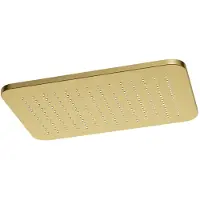 Hotbath Gal GL106 hoofddouche 27x40cm rechthoek geborsteld messing PVD