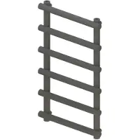 Boss & Wessing Designradiator bws tubi handdoekrek 85x50 cm zij-onderaansluiting mat antraciet